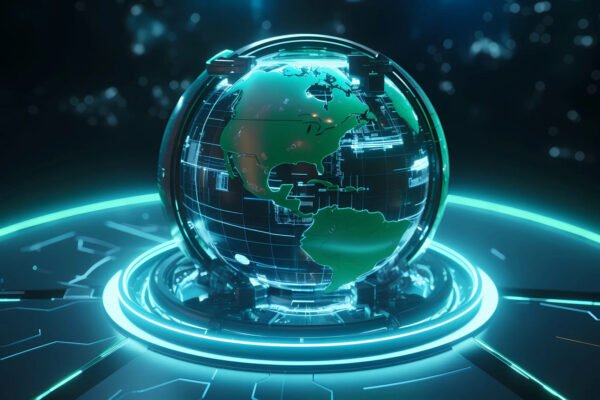 A machenical earth showing Navigating the Future