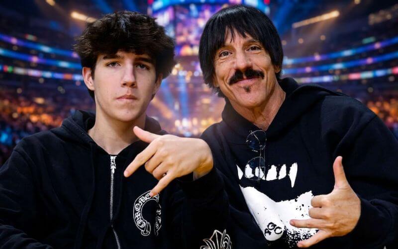 Everly Bear with anthony kiedis