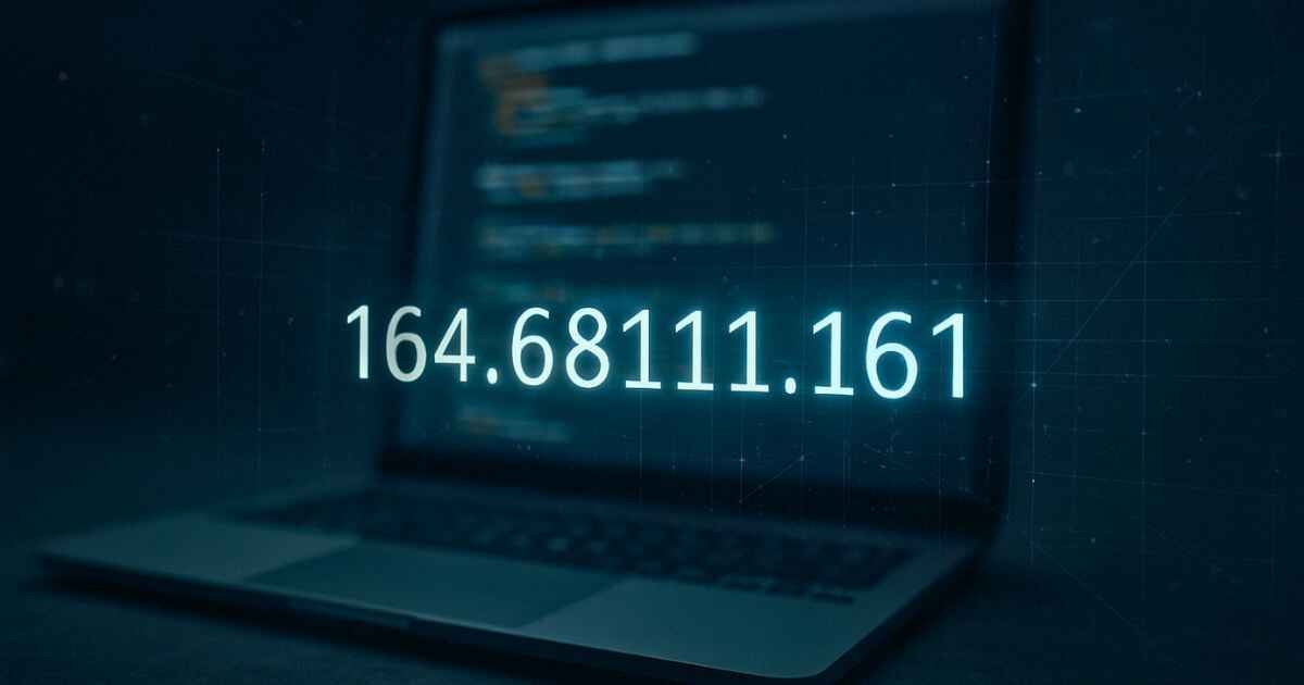 164.68111.161 numbers clearly written on A dark or neutral-toned desk or digital background