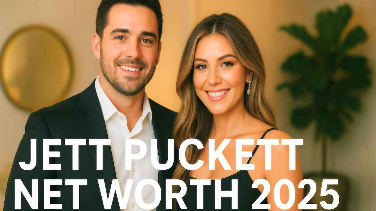 Jett Puckett standing with Campbell Pookie, and the heading is Jett Puckett Net Worth 2025