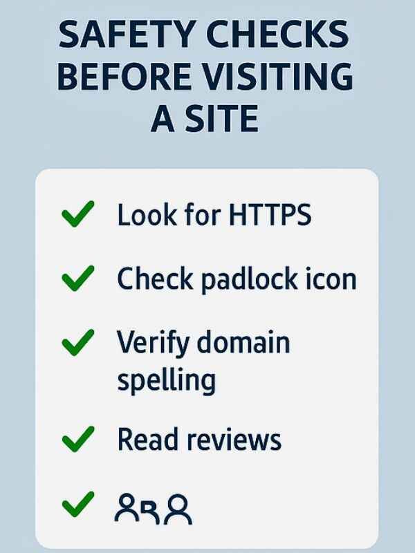 How to Safely Get in Touch with Blog #EverythingNew.net 3 Inforaphic of safety checks and before visiting a site