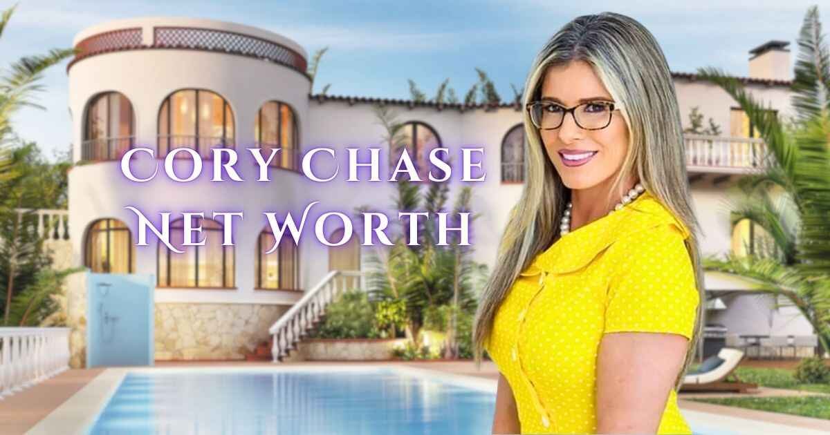 Cory Chase shows off her success with a smile in front of her luxurious bungalow with heading Cory Chase Net Worth