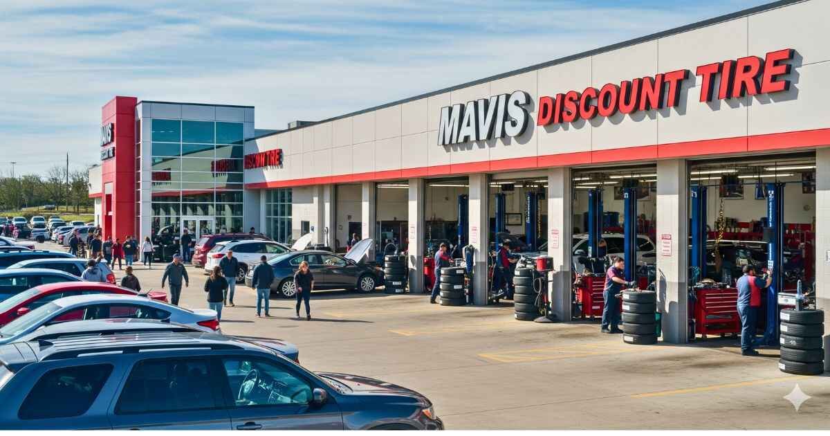 Mavis Discount Tire store exterior showing tire installation and auto maintenance services
