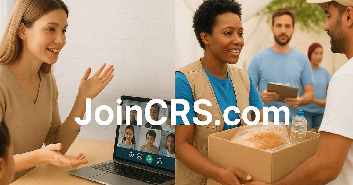 Online Learning & Humanitarian Aid Collaboration With Heading JoinCRS com