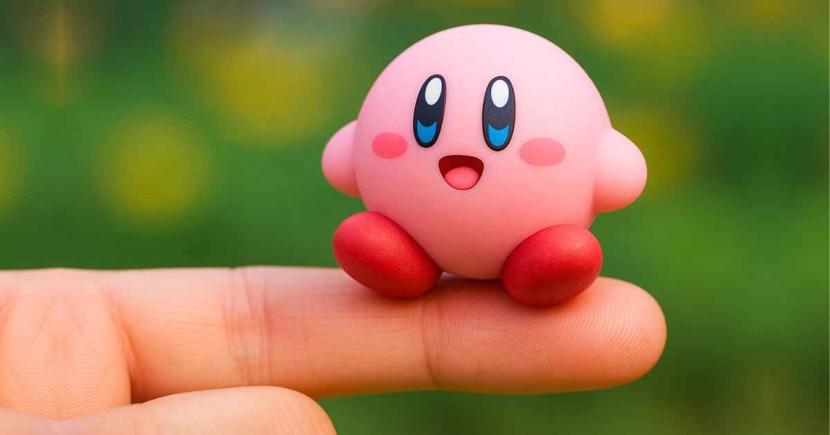 Kirby Dedo meme with Kirby on a finger