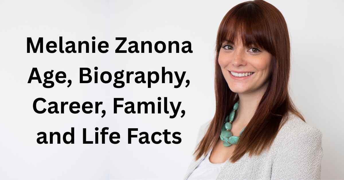 Melanie Zanona is smiling to show face expression with heading Melanie Zanona Age, Biography, Career, Family, and Life Facts