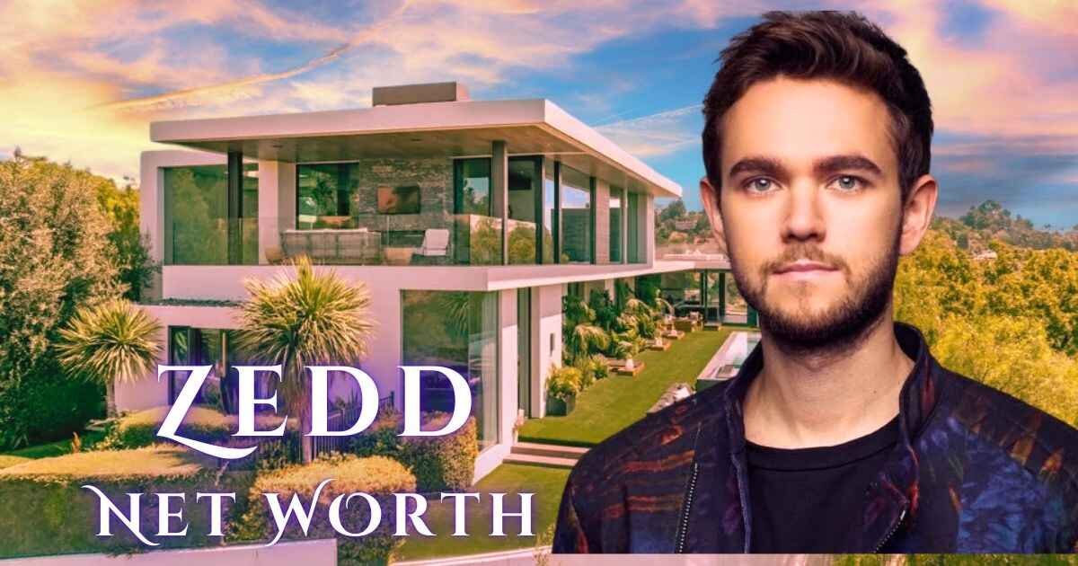 Zedd, Anton Zaslavski, is smiling in front of his Beverly Hills mansion, showcasing his impressive Zedd Net Worth