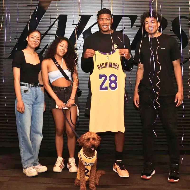 Inside Amina Hachimura’s Life: NBA Star Rui’s Sister Story 1 Amina Hachimura is smiling with her siblings Rui Hachimura, Allen Hachimura, Marian Hachimura