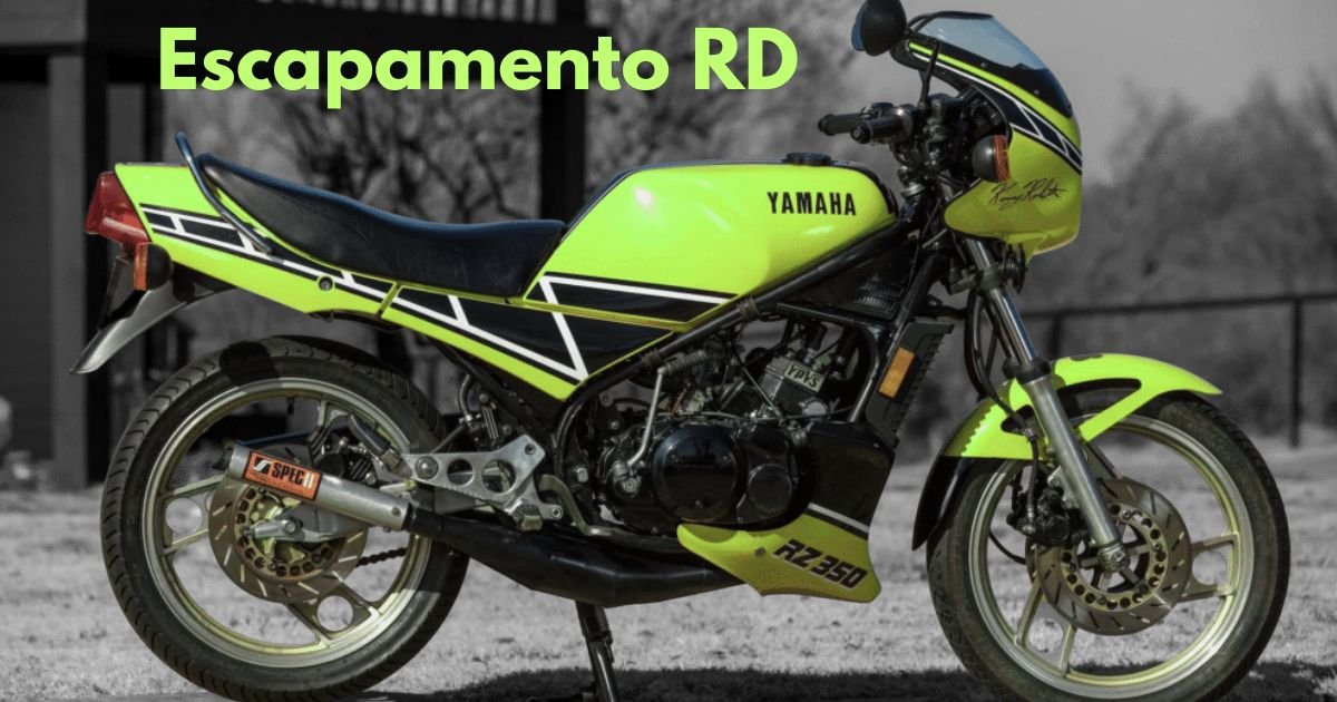 scapamento RD Yamaha is standing on a black-and-white outdoor background