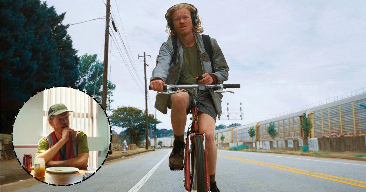 Jesse Plemons is riding cycle in Bugonias