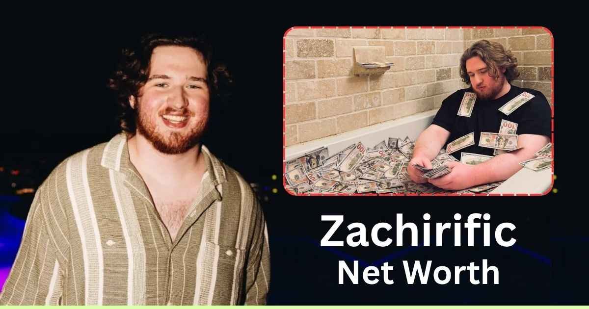 Zachirific Net Worth Shocks Fans: Real Earnings Inside 1 Zachirific Is smiling in right side and in bath tub that full of money Zachirific counting dollars, with heading 'Zachirific Net Worth'