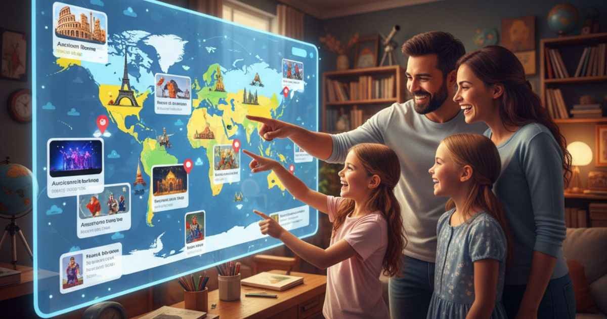 Learn and explore historic events interactively using www onthisveryspot .com from home or travel locations.