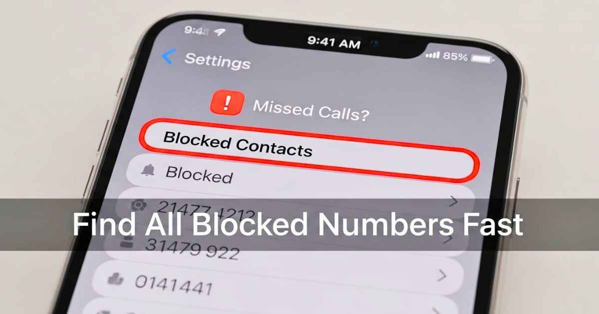 How to See Blocked Numbers on iPhone