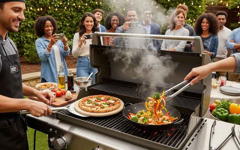 Gourmet BBQ System in action