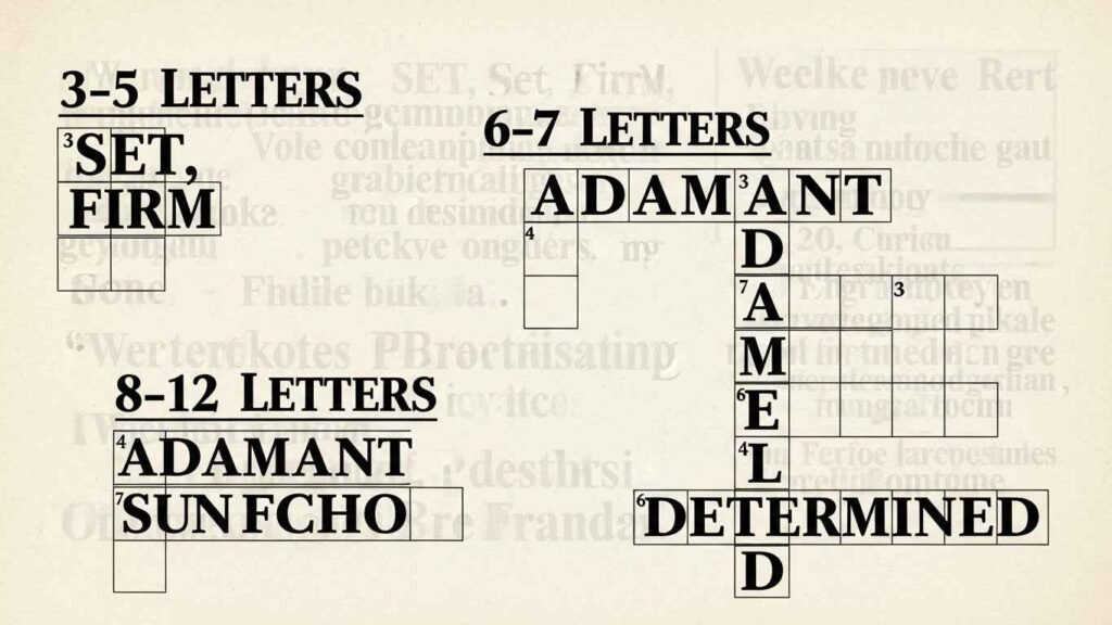 Resolute Crossword Clue: Ultimate Answer List That Solvers Swear By 2 Long Answers with 8 to 12 Letters