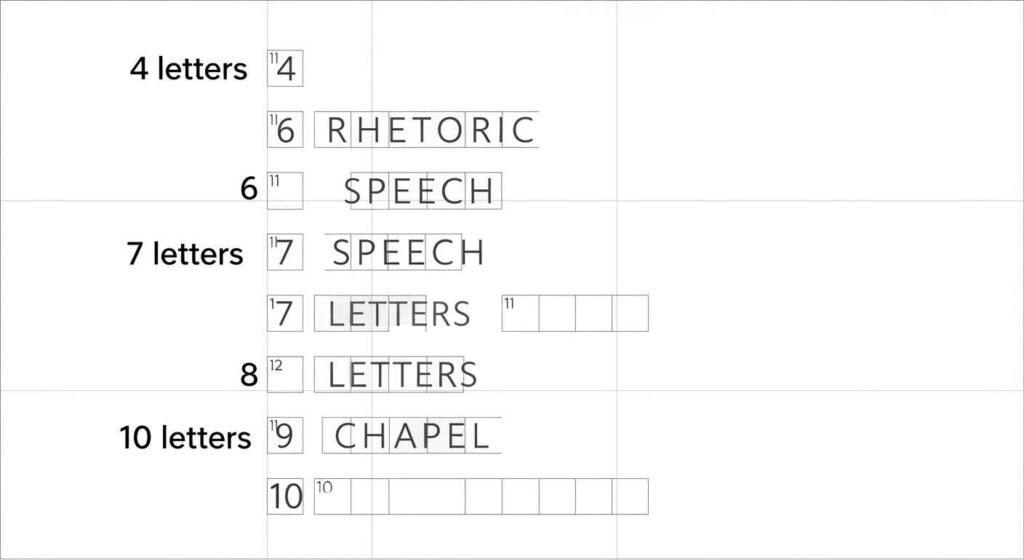 Six-Letter Answers to Solve Your Grid Oratory Crossword Clue