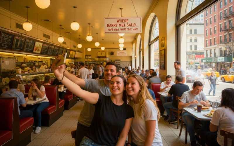 Eponym When Harry Met Sally: The Real Katz Deli Revealed 3 Visitors at Katz’s Delicatessen eponym when Harry met Sally