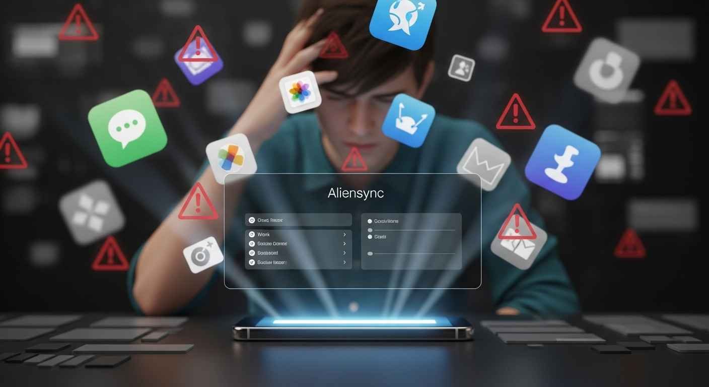 app and socials aliensync