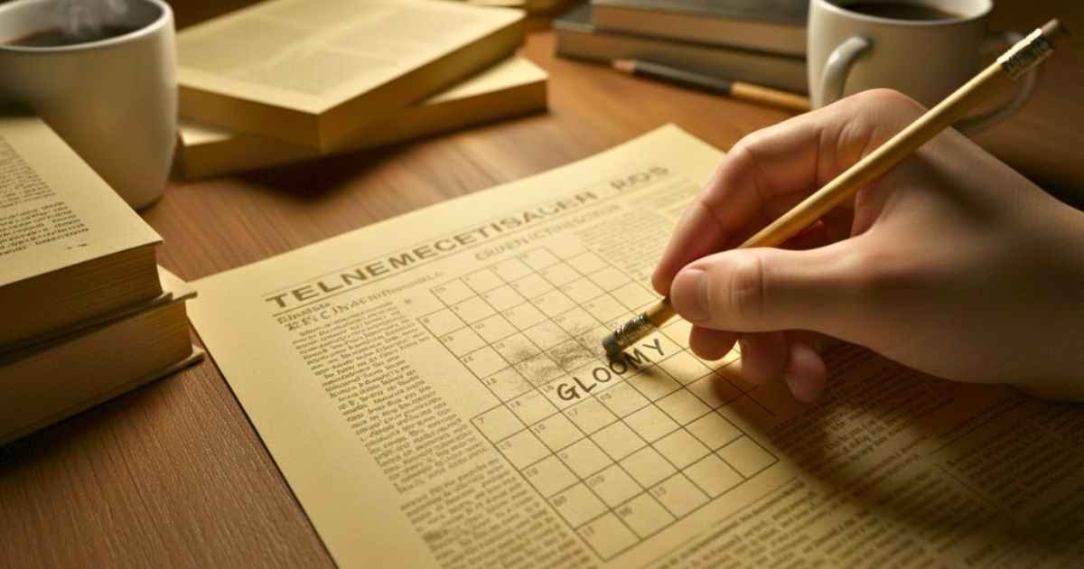 gloomy crossword puzzle clue