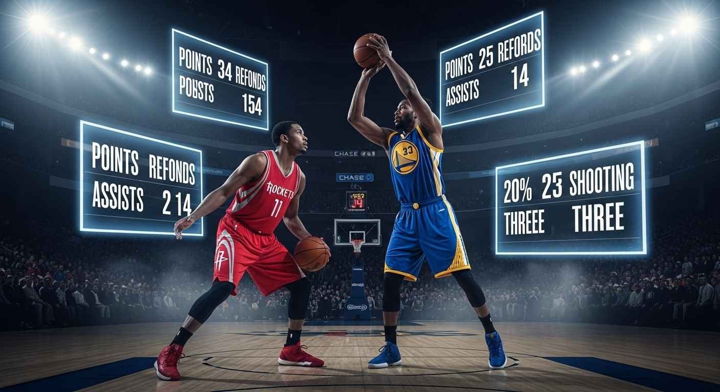 houston rockets vs golden state warriors match player stats