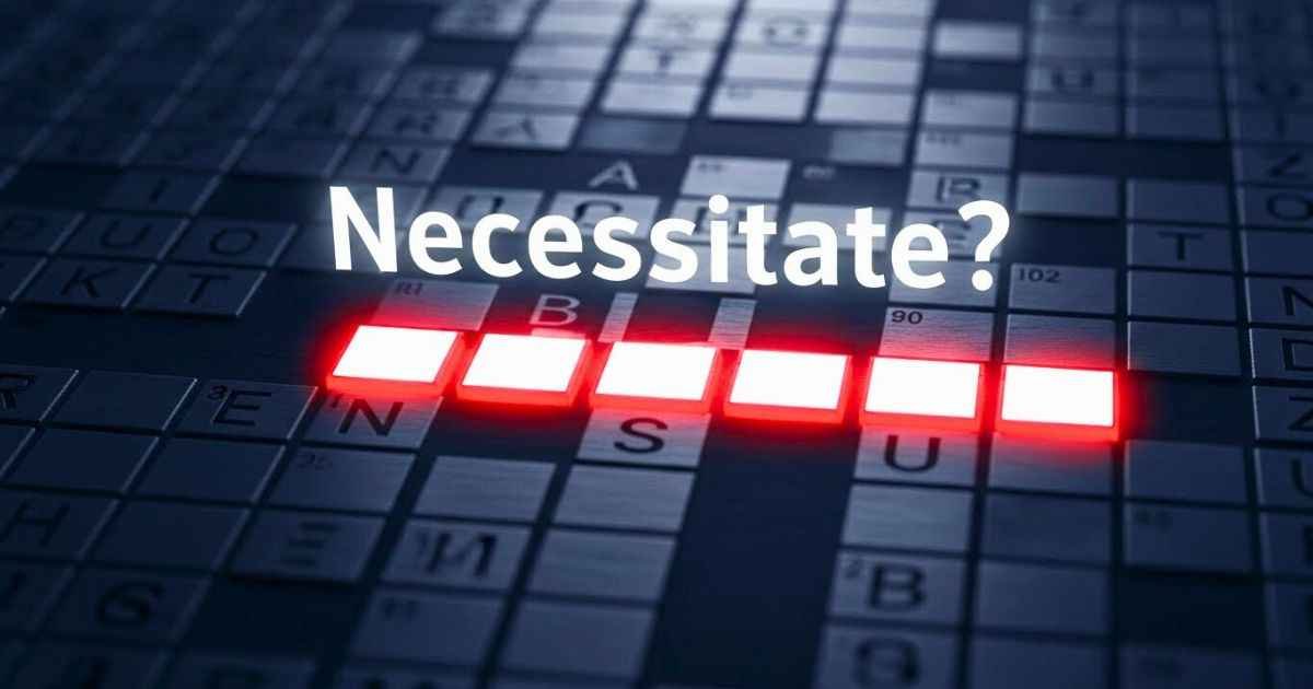 necessitate crossword puzzle clue
