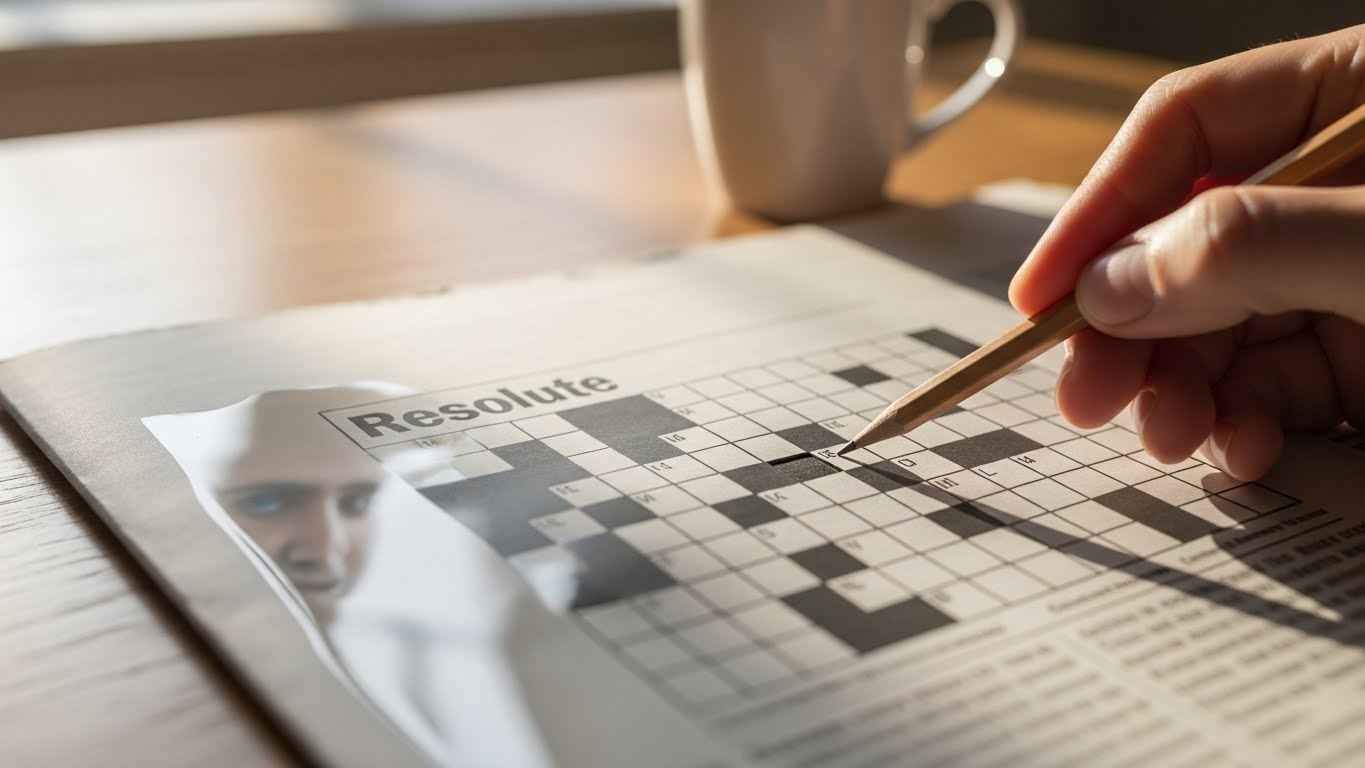 resolute crossword clue