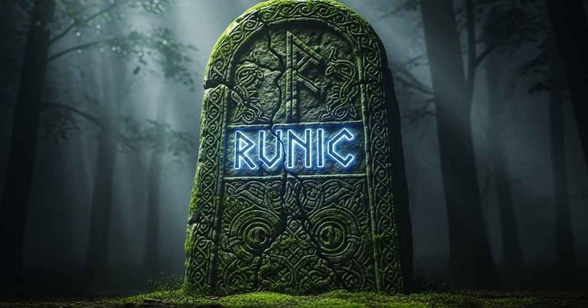 set down in runes crossword clue